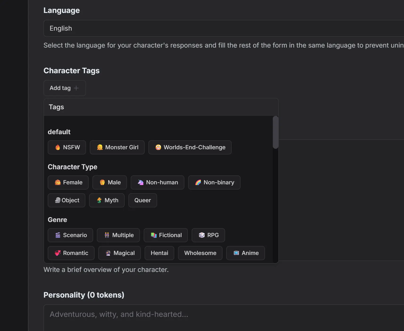 AI girlfriend personality sliders for tone, boundaries, and traits